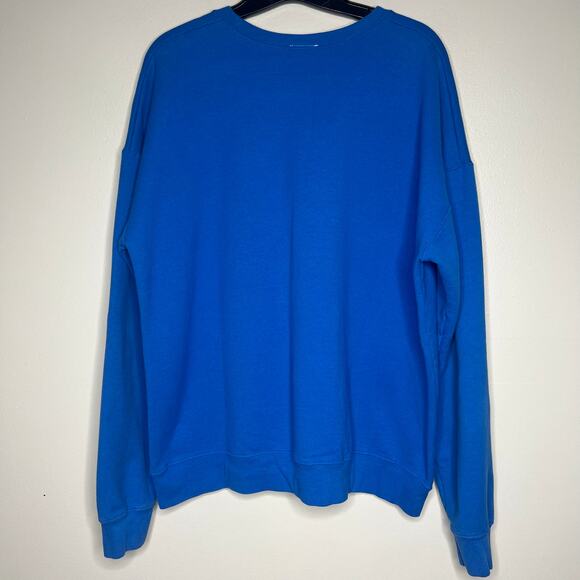 MAINE Pullover Sweatshirt Blue M/L Coastal Travel Crew Neck Nautical Preppy - Picture 3 of 11